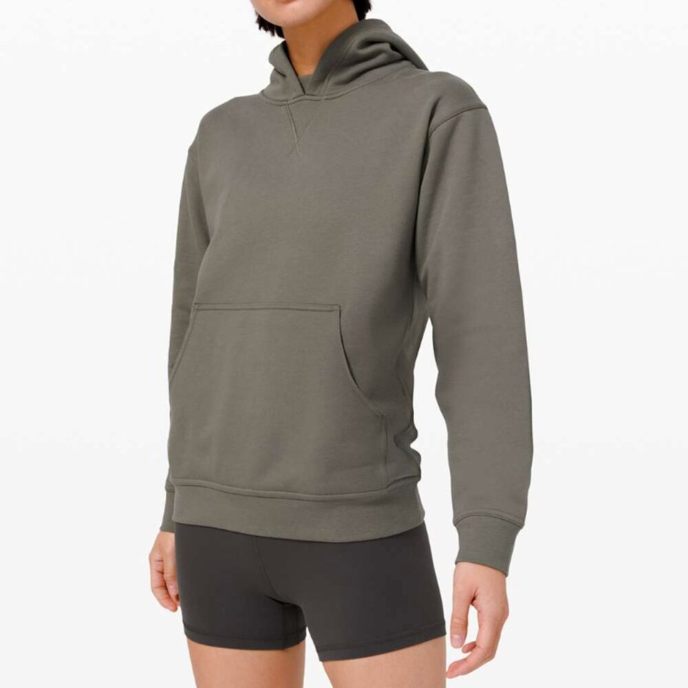 Lululemon All Yours Hoodie Terry Sweatshirt Grey Sage Size 0